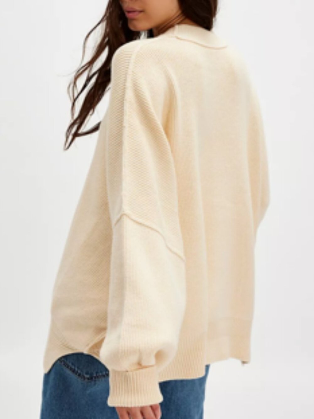 NWT Free People Creme Easy Street Tunic Sweater - Picture 5 of 14